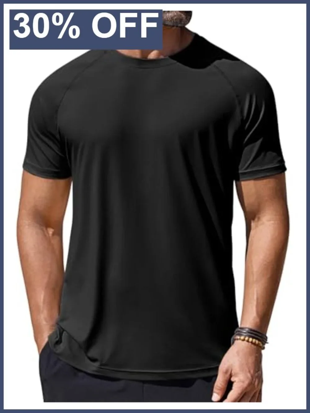 Men's UPF 50+ Rash Guard Swim Shirt Quick Dry Workout Tee